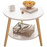 Couchtisch, einfache Moderne kleine Sofa-Sofa-Sohn-Tisch, Nachttisch-Nachttisch, einfaches Haus-Balkon Mini-Couchtisch-Weiß_60 * 60 * 50