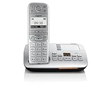 Gigaset E500A Dect-Großtasten-Schnurlostelefon mit Anrufbeantworter, SOS Notruffunktion,