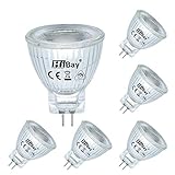 MR11 GU4 LED Lampe Warmweiß 5W, ersetzt 45W Glühlampe, LED Leuchtmittel Spot Gluehbirne Strahler Leuchte 400LM 3000K, LED Spotlight 38°, AC/DC 12V, ø35x42mm, 6er Pack