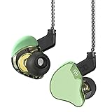 CCZ Emerald DD+BA Hybrid In Ear Ohrhörer, 10mm Dual Magnet Schaltung, HiFi Kopfhörer mit 4-adrigem 4N OFC Kabel, 2-polig, In-Ear-Monitore (Grün, kein Mikrofon)…