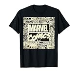 Marvel Classic Retro Comic Newspaper Print Graphic T-S