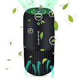 Mini Luftreiniger Kämpfe gegen 99,97% Pollen, Staub und Rauch , Mit HEPA-Filter Auto ​Luftreiniger Geeignet für Allergiker, Raucher (Schwarz)
