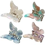 ZOYLINK 4PCS Butterfly Hair Claw Clip Mode Acetate Hair Jaw Clip Haarspange für F