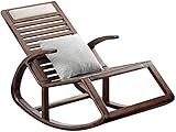 XHZC Neuer chinesischer Schaukelstuhl Walnussholz Balkon Garten Freizeit Faul Lounge Chair Älterer Sessel 135X65x85cm(Color:A)