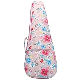 Ukulele Gig Bag Carry Case: Ukellele Fall Blume Muster Ukulele Tasche Floral Ukulele Cover Ukulele Rucksack Staubschutz 26 Z