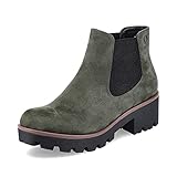 Rieker Damen Chelsea Boots 99284, Frauen Stiefeletten,uebergangsstiefel,Schlupfstiefel,flach,Women's,Woman,Lady,Ladies,Boots,grün (54),39 EU / 6 U