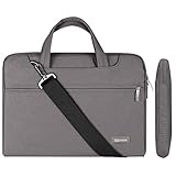 Qishare 11,6'' 12'' Laptoptasche multifunktionale Laptoptasche für Damen Herren Schüler, Verstellbarer Schultergurt und unterdrückter Griff, tragbarer Dokumentenordner (11,6-12 Zoll, Grau)