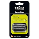 Braun Series 3 Elektrorasierer Scherkopf, Ersatzscherteil kompatibel mit Rasierer Herren Series 3, 21B, schw