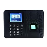 Bisofice Intelligente biometrischer Fingerabdruck-Passwort-Anwesenheits-Maschine Mitarbeiter Check-in Recorder 2,4-Zoll-TFT-LCD-Bildschirm DC 5V Zeiterfassung U