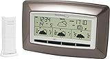 Technoline WD 4005 satellitengestützte Wetterstation mit zuverlässiger Wettervorhersage für 4 Tage, braun, 2,7 x 17,3 x 10,9