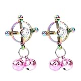 EXCEART 1 Paar Nippel Clamp Strass Sex Brust Clip Schamlippen Clamp Sex Stimulation Nicht Piercing Nippel Ringe Schmuck für Frauen Erwachsene Rolle Spielen Paar Sp