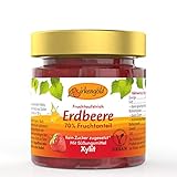 Birkengold Erdbeer Marmelade | ohne Zuckerzusatz | mit europäischem Xylit gesüßt | 70 % Fruchtanteil | mit Bio Früchten | vegan, 200 g