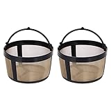 Wiederverwendbar Kafeefilter 2 Stück,Dauerfilter aus Edelstahl 4 mit Edelstahlgewebe,Permanentfilter für Kaffeemaschine, Pour Over und H