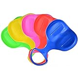 1 x Kunststoff-Scooter-Boards mit Griffen für Kinder, Outdoor, Winter, Kleinkind, Snowboard mit Griff, tragbare Downhill-Schlitten für Kinder, Erwachsene, Schnee, Gras und Sand Boarding