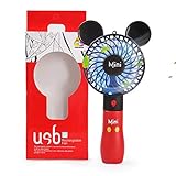 Orapink Mini Portable Fan, Cartoon-Ventilator, tragbar, per USB wiederaufladbar, mit 3 Geschwindigkeitseinstellungen, batteriebetrieben, elektrisch, Mini-V