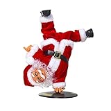 Tanzender Weihnachtsmann Mit Musik Lustige Elektrisch Weihnachtsmann Invertierte Drehung Hip-Hop Santa Claus Figur Weihnachtsdeko Für Kinder Geschenk (A)