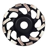 Diamant Schleiftopf TURBO 125mm x 22,23mm Doppelreihigen Segmente Topfschleifer Topfscheibe doppelreihig für Beton Naturstein Mauerwerk Fliesenkleb