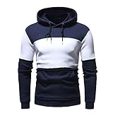 QWERD Herren Streifen Hoodie Kapuzenpullover Sweatshirt Trainingsanzug Raglan Regular Fit Top Oversized Herren Basic Kontrast Kapuzenpullover Sweatjacke Pullover Hoodie Sweatshirt Große Größe XS-5XL