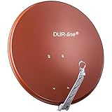 DUR-line Select 75cm x 80cm Alu Satelliten-Schüssel Rot - [ 3X Test SEHR GUT *] Aluminium Sat-Spieg