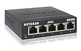 NETGEAR GS305 LAN Switch 5 Port Netzwerk Switch (Plug-and-Play Gigabit Switch LAN Splitter, LAN Verteiler, Ethernet Hub lüfterlos, robustes Metallgehäuse)