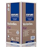 Renoviervlies Tapete Variovlies Flat Weiß 150 g/m² weisse Tapeten 6 Rollen a 20m x 0.53m überstreichbar 100% Vlies PVC