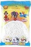 Hama 201-01 Beutel mit 3000 Bügelperlen weiß