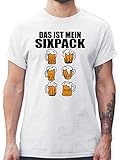 Kompatibel mit Oktoberfest Trachtenshirt Herren - Das ist Mein Sixpack - Bier - schwarz - XXL - Weiß - Mallorca - L190 - Tshirt Herren und Männer T-S