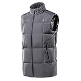 9 Bereiche Herren Beheizte Weste Heizweste Smart Heizung Baumwolle Weste USB Infrarot Elektrisch Flexible Thermo Winter Warme Jacke, grau, 4X-Larg