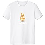 DIYthinker Frohe Ostern Religion Christentum Festival Niedlich, Rot, Gelb Häschen gefärbtes Ei Blume Kultur Illustration Muster Rundhals Weißen T-Shirt XX-Large Rot/Weiss/Gelb