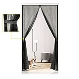 Velosquito Magnet Fliegengitter für Balkontür, Terrassentür & Co. (100x210 cm) - UV resistenter Fliegenvorhang mit einfacher Montage ohne B