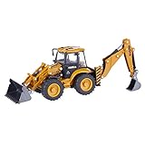 Myste Baggerlader Spielzeug, 1:50 Zweiwege Gabelstapler Radlader Bagger Bulldozer Spielzeug Baufahrzeuge Engineering Fahrzeug Statisches Modell für Kinder Jungen M