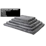 51DegreesNorth Orthopädisches Hundematratze Ortho Hundebett Hundekorb Hundekissen Bezug Waschbar Memory, Cosy Grau, Größe S-XXL (S: 58x40x5cm)