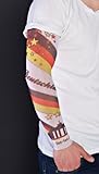 fan-too Überziehstrumpf Tattoo Deutschland-Skyline Weiss - Fanartikel Fußball Weltmeisterschaft D-Fahne, Olympische Sommerspiele, Leichtathletik, WM, Olympia, Handball, Olymp