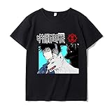 YZJYB 3D Druck Jujutsu Kaisen Sommer T-Shirt für Männer und Frauen Anime Fushiguro Megumi Mode Atmungsaktiv Kurze Hülsen Uniform,4XL