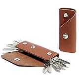 Pack & Smooch Key Organizer Schlüsseletui Schlüsselorganizer Leder Kingsley L für bis zu 10 Schlüssel Hellbraun Handmade in Germany