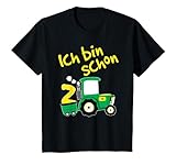 Kinder Traktor T-Shirt 2. Geburtstag Junge 2 Jahre Shirt Trecker T-S