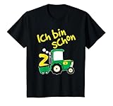 Kinder Traktor T-Shirt 2. Geburtstag Junge 2 Jahre Shirt Trecker T-S