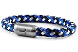 Fischers Fritze® Segeltau Armband MAKRELE 2.0' Blau Gemustert, 22.0