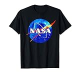 NASA Logo Space Universum Kosmos Galaxie Vintage Retro Style T-S