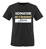 Comedy Shirts - Suchmaschine mit 4 Buchstaben? Mama - Herren T-Shirt - Schwarz/Gold-Weiss Gr. 5XL