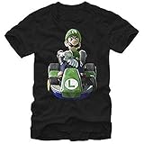 Mario Kart Luigi Driving Mens Graphic T Shirt L