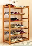 Schuhregal Mehrstöckiges einfaches Haushalts-Economy-Schuhregal Zusammengebautes modernes einfaches staubdichtes Bambusreg