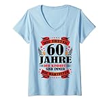 Damen 'Die ersten 60 Jahre der Kindheit' 60. Geburtstag witziges T-Shirt mit V