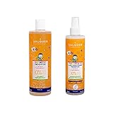 Valquer Laboratorios Pack Präventives Shampoo und Conditioner für Kinder im Schulalter. Vorbeugung gegen Läuse. Mit Teebaumöl - 400 ml + 300