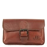 LECONI Gürteltasche Vintage-Look praktische Bauchtasche für Damen + Herren Retro-Style Frauen – Männer kleine Hüfttasche pflanzlich gegerbtes Büffel-Leder 18x10x6cm braun LE9020