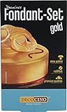 DECOCINO Fondant-Set Gold – 250 g – ideal zum Verzieren von Kuchen, Torten, Cupcakes – Palmö