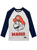 Unbekannt Super Mario Mädchen Langarmshirt Grau 146