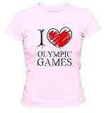 I Love Olympic Games Fun Damen T-Shirt, Größe:XL;Farbe:
