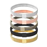 Happyyami Hemdärmelhalter, elastisch, rutschfest, Manschette, Metallarmband, Manschette für Herren und Jungen, 5 Stück