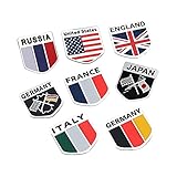 3D Auto. JDM Aufkleber Auto Motorräder EIN Fernseher Italien England Deutscher Frankreich Russland Japan USA Nationalflagge Logo Emblem Grill Abzeichenabziehbilder Auto-Emblem-Log